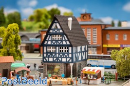 Half-timbered house with pharmacy