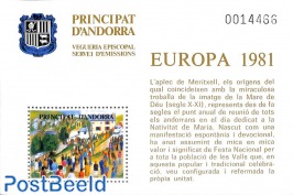 Europa, Special s/s, not valid for postage