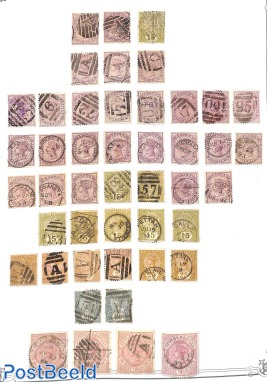 Lot with Queen Victoria stamps