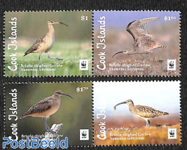 WWF, birds 4v (stamps without borders)