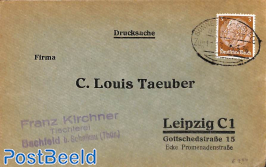 Railway post to Leipzig, see Franz Kirchner postmark