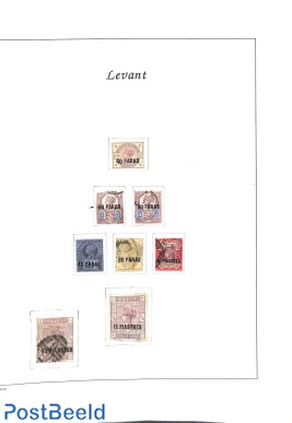 Page with Queen Victoria stamps o/*, Levant