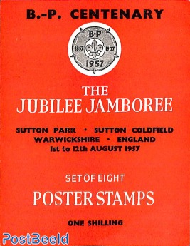 Poster stamps in folder, Jubilee Jamboree