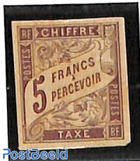 5Fr, Postage due, Stamp out of set