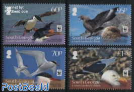 WWF, Birds 4v (coloured borders)