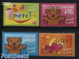 Greeting stamps 4v