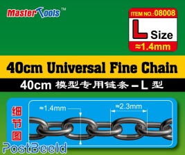 Master Tools ~ Universal Fine Chain 1,4x2,3mm 40cm (2pcs)