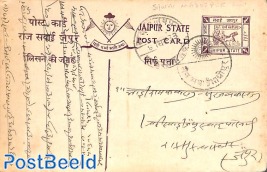 Jaipur, used postcard