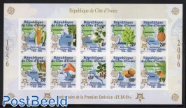 50 Years Europa Stamps 10v m/s Imperforated