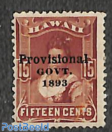 15c, Provisional GOVT., Stamp out of set