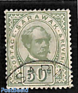 50c, Sarawak, Stamp out of set