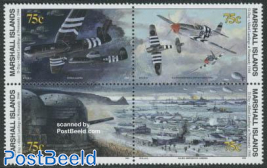 D-Day 4v [+] ('Horsa Gliders' on first stamp)