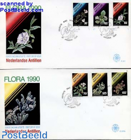 Flowers FDC (2 envelopes)