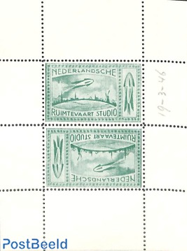 Sheet with 2 Rocket Mail stamps