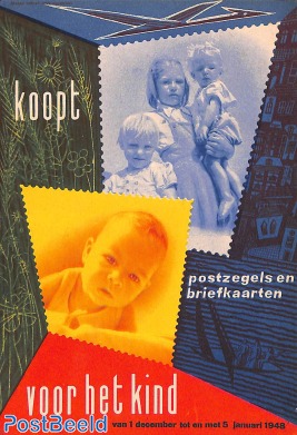 Original poster Child Welfare stamps 1948 (22x15cm)