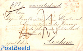 Registered letter from Groningen to Arnhem 