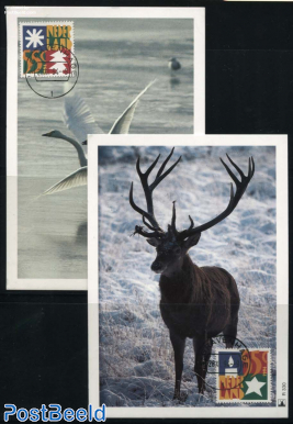 December stamps, Maximum cards Molenreeks R329/30