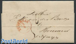 folding letter from Zevenaar (see mark) to Nijmegen
