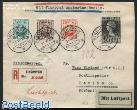 Registered Airmail from Eindhoven to Berlin