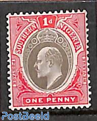 South Nigeria, 1d, WM Mult. Crown-CA, Stamp out of set