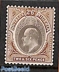 South Nigeria, 2/6sh, WM Mult. Crown-CA, Stamp out of set