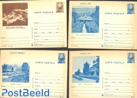 Lot with 4 ill. postcards