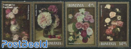 Roses on paintings 4v