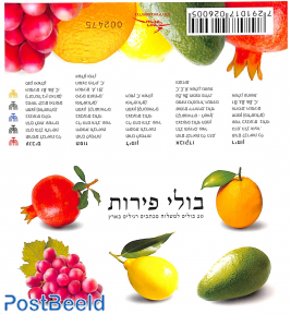 Fruits booklet with 5 Menorah's on cover