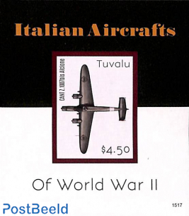 Italian Aircrafts of World War II s/s, imperforated