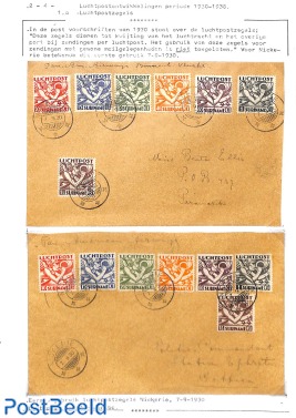 2 Airmail covers used on first day possible from NICKERIE (07-09-1930)