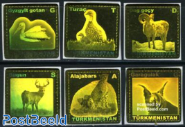 Animals, gold foil stamps