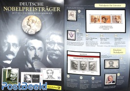 Special folder with MNH stamps German Nobel prize winners