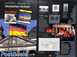 Special folder with stamps, German unification