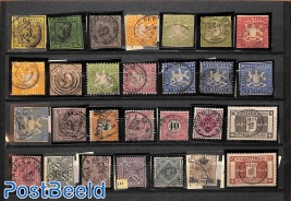 28 stamps Würtemberg