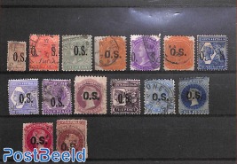 Lot Victoria stamps, On Service South Australia