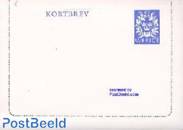 Letter card 40o blue