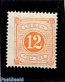 Postage due, 12o, perf. 14, Stamp out of set