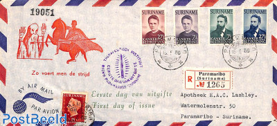 Curie & Röntgen 4v, FDC with address
