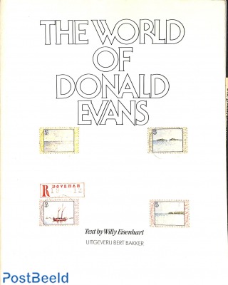 The world of Donald Evans, 174p, art in stamp formats