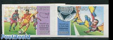 World Cup Football, USA 1994 2v, Imperforated