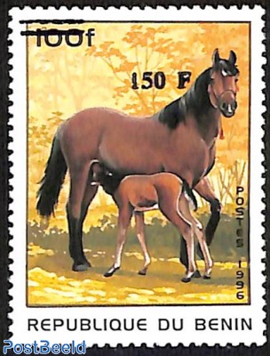 horses, set of 2 stamps, overprint