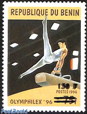 olympic games atlanta, set of 2 stamps, overprint