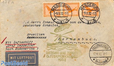 Zeppelin post to Brazil
