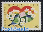 Greeting stamp 1v, joint issue with Finland