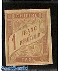 1Fr, Postage due, Stamp out of set