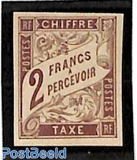 2fr, Postage due, Stamp out of set