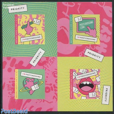 Postcrossing 4v in booklet s-a