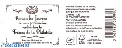 Les tresors de la Philatelie, Booklet with 12x rouge s-a