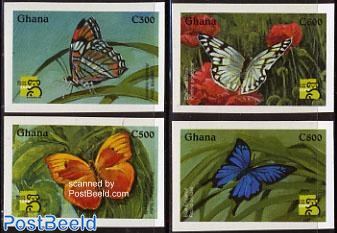 Australia 99, butterflies 4v imperforated