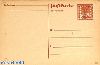 Reply Paid Postcard  50/50kr